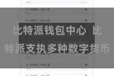 比特派钱包中心  比特派支执多种数字货币